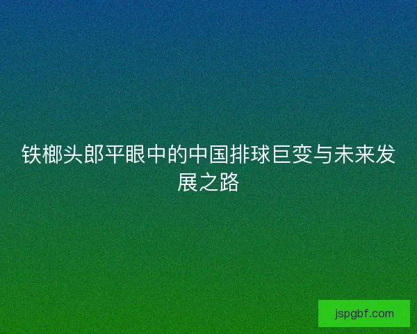 铁榔头郎平眼中的中国排球巨变与未来发展之路